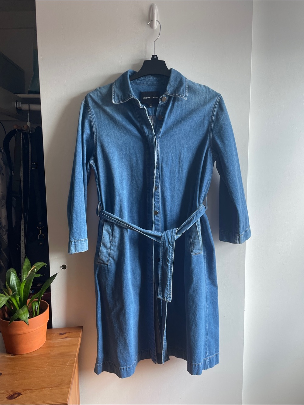 Who What Wear Light Blue Denim Button Jacket